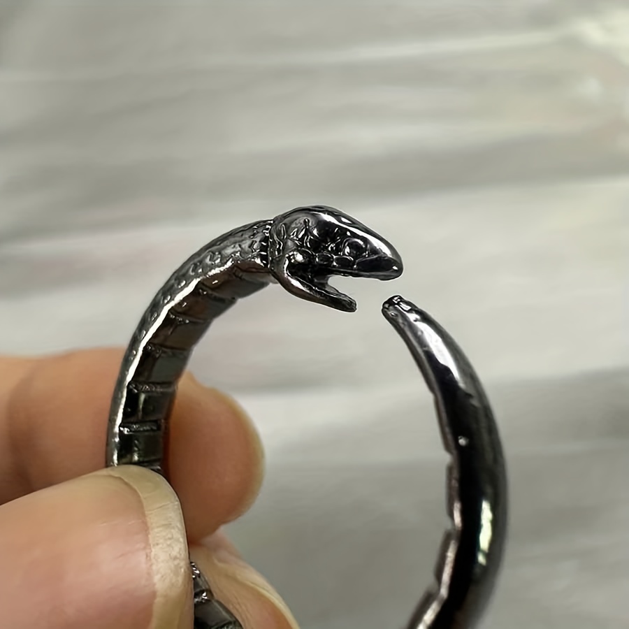 Snake Shape Open Ring Adjustable Alloy Finger Ring Jewelry